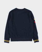 Vintage Polo Ralph Lauren New York Navy Patch Embroidered Heavyweight Crewneck Sweatshirt - S