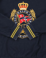 Vintage Polo Ralph Lauren New York Navy Patch Embroidered Heavyweight Crewneck Sweatshirt - S