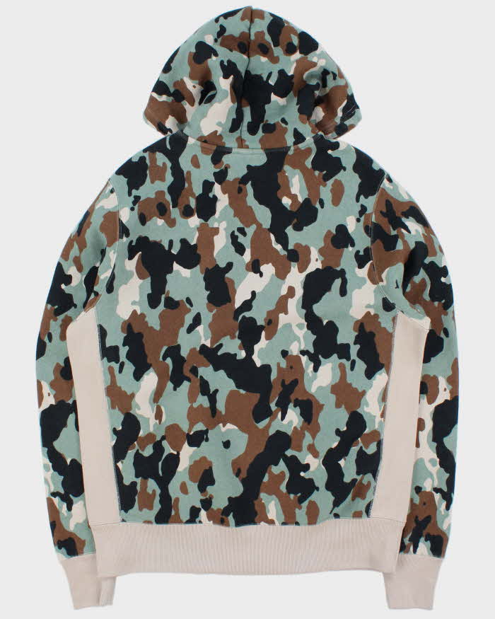 Vintage Champion Reverse Weave Woodland Camo Heavyweight Pullover Hoodie - L