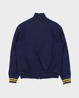 Vintage Y2K 00s Polo Ralph Lauren N.Y Large Double Pony #3 Heavyweight Striped Zip-Up Track Sweatshirt - S