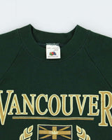 Vintage 1992 Vancouver Graphic Forest Green Crewneck Sweatshirt - M