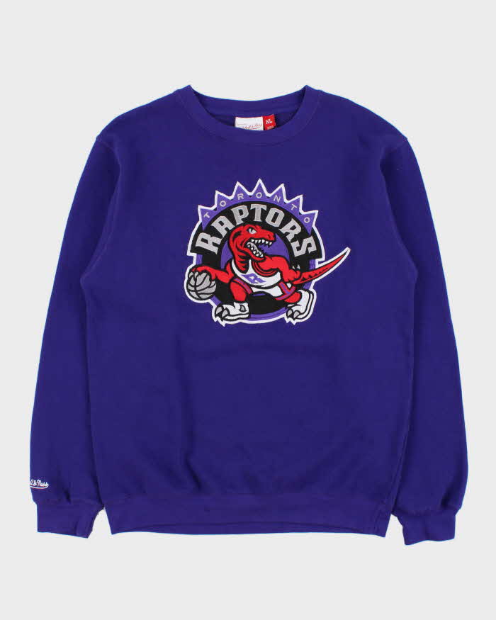 Vintage Mitchell &amp; Ness Toronto Raptors NBA Embroidered Crewneck Sweatshirt - XL