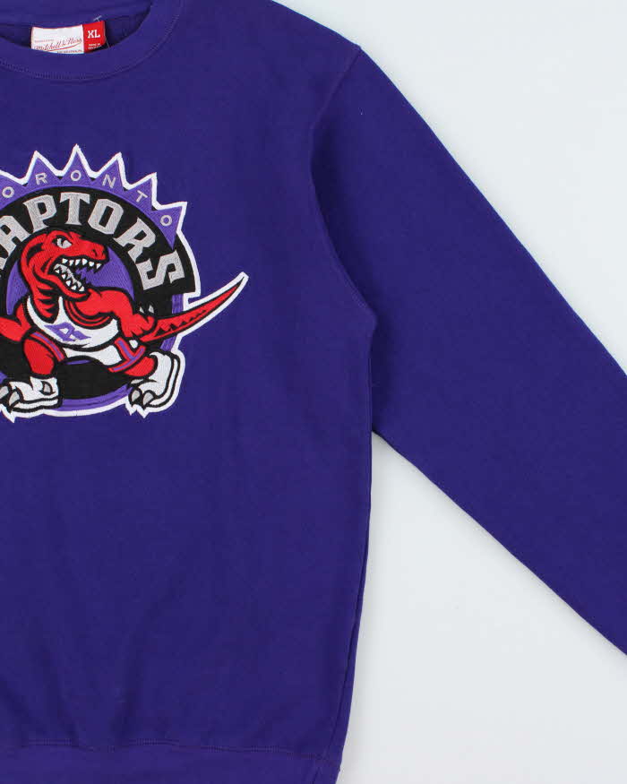 Vintage Mitchell &amp; Ness Toronto Raptors NBA Embroidered Crewneck Sweatshirt - XL