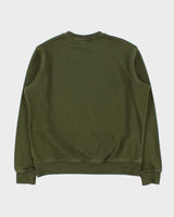 Vintage Nike Khaki Swoosh Heavyweight Crewneck Sweatshirt - L