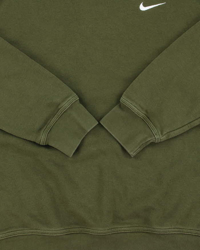 Vintage Nike Khaki Swoosh Heavyweight Crewneck Sweatshirt - L