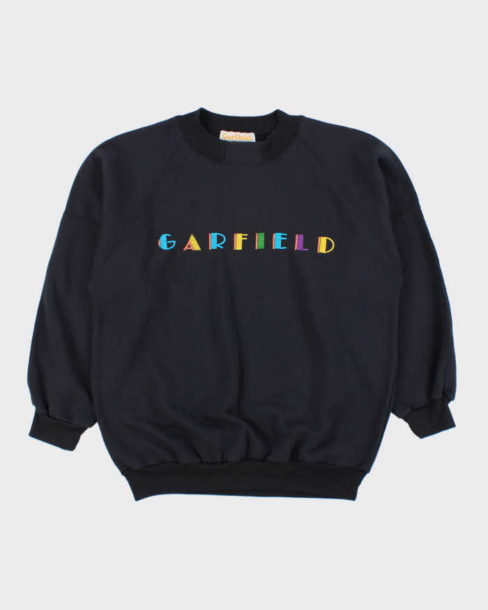 Vintage 1990s Garfield ©1978 Embroidered Crewneck Sweatshirt - L