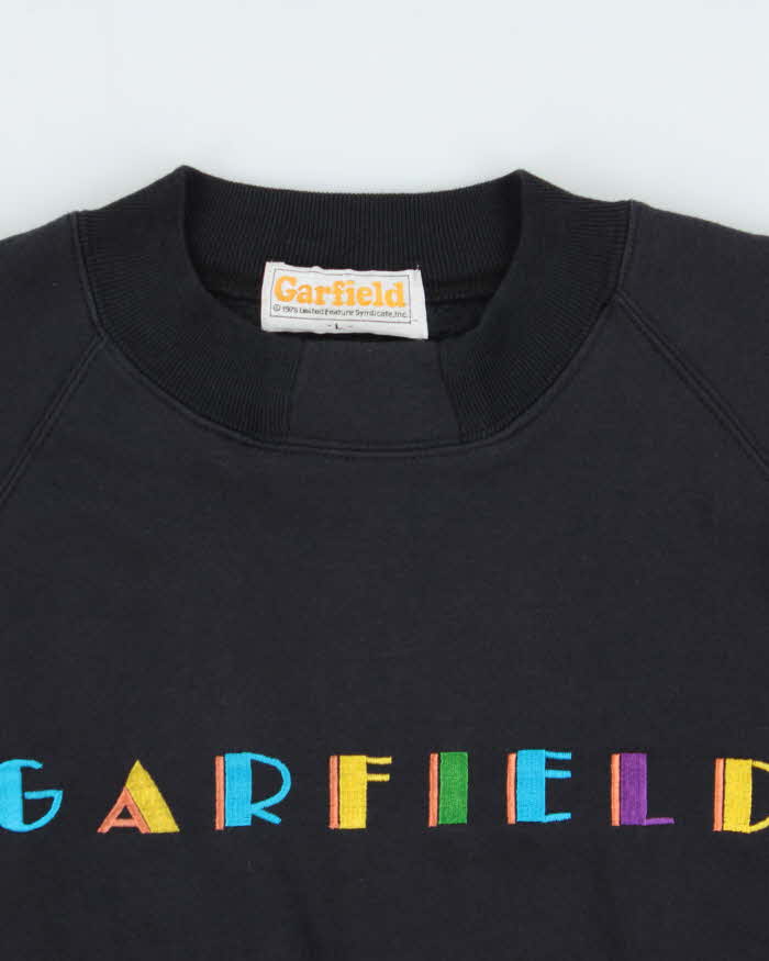 Vintage 1990s Garfield ©1978 Embroidered Crewneck Sweatshirt - L
