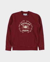 Vintage Adidas Originals Shadow Red Embroidered Collegiate Logo Heavyweight Crewneck Sweatshirt - S