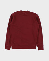 Vintage Adidas Originals Shadow Red Embroidered Collegiate Logo Heavyweight Crewneck Sweatshirt - S