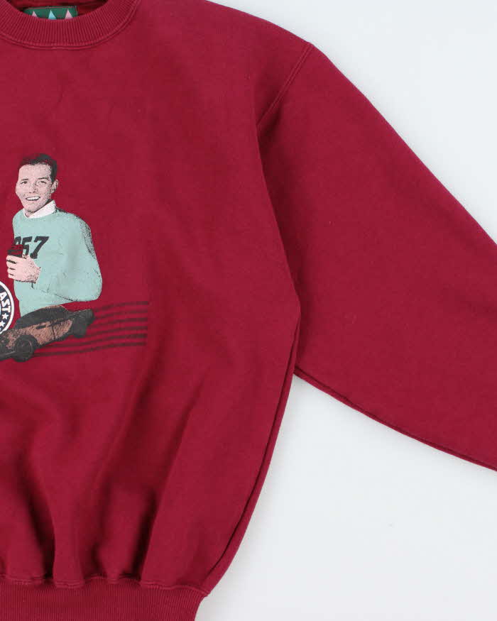 Vintage 1988 Coca Cola Burgundy Crewneck Sportswear Sweatshirt - XS
