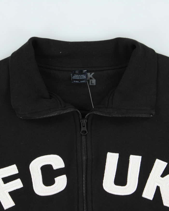 Vintage Y2K 00s FCUK Embroidered Zip-Up Track Sweatshirt - L