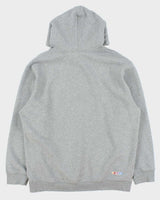 Vintage Y2K 00s Nascar Racing Marl Grey Embroidered Heavyweight Pullover Hoodie - L