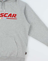 Vintage Y2K 00s Nascar Racing Marl Grey Embroidered Heavyweight Pullover Hoodie - L