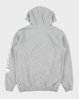 Vintage Carhartt Marl Grey Midweight Sleeve Logo Original Fit Pullover Hoodie - S