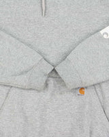 Vintage Carhartt Marl Grey Midweight Sleeve Logo Original Fit Pullover Hoodie - S