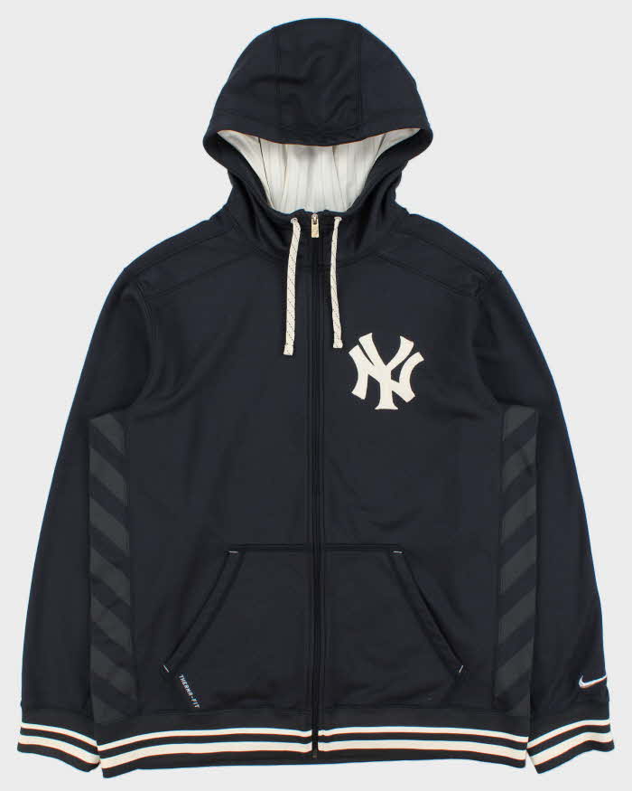 Vintage Nike N.Y Yankees Therma-Fit MLB Full-Zip Hoodie - L