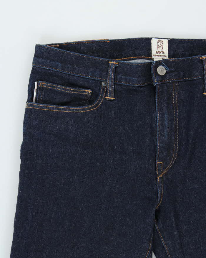 Hiroshi Kato The Pen Slim 4-Way Raw Japanese Indigo Selvedge Denim Made In USA Tapered Jeans - W34 L32