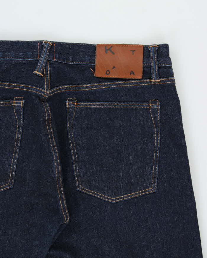 Hiroshi Kato The Pen Slim 4-Way Raw Japanese Indigo Selvedge Denim Made In USA Tapered Jeans - W34 L32