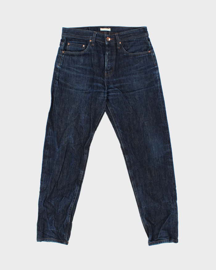 Vintage The Unbranded Brand UB601 Raw 14.5oz Indigo Japanese Selvedge Denim Relaxed Tapered Jeans - W32 L31