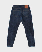 Vintage The Unbranded Brand UB601 Raw 14.5oz Indigo Japanese Selvedge Denim Relaxed Tapered Jeans - W32 L31