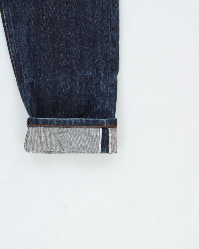 Vintage The Unbranded Brand UB601 Raw 14.5oz Indigo Japanese Selvedge Denim Relaxed Tapered Jeans - W32 L31