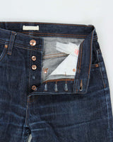 Vintage The Unbranded Brand UB601 Raw 14.5oz Indigo Japanese Selvedge Denim Relaxed Tapered Jeans - W32 L31