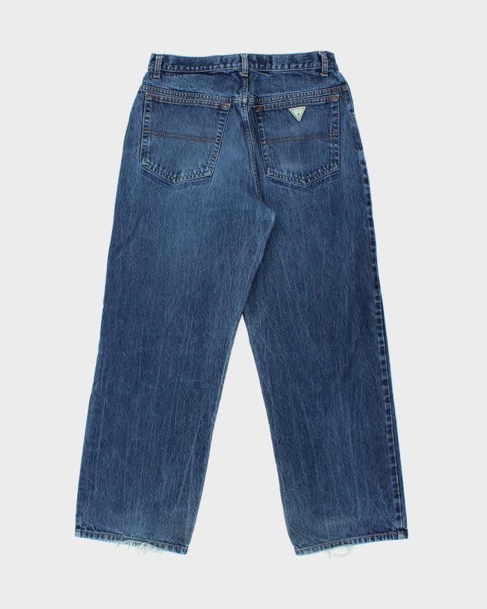 Vintage Y2K 00s Guess Mid-Rise Wide Leg Denim Jeans - W34 L30