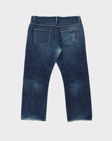 Vintage 2004 Y2K A.P.C 'Rescue' Japanese Selvedge Distressed Denim Mid-Rise Relaxed Straight Leg 'Rescue' Jeans - W36 L27