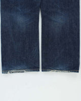Vintage 2004 Y2K A.P.C 'Rescue' Japanese Selvedge Distressed Denim Mid-Rise Relaxed Straight Leg 'Rescue' Jeans - W36 L27