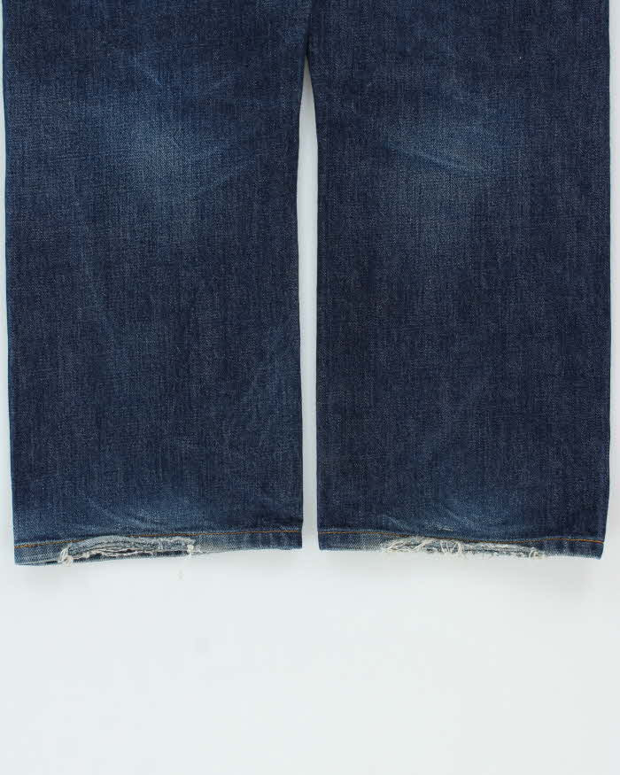 Vintage 2004 Y2K A.P.C 'Rescue' Japanese Selvedge Distressed Denim Mid-Rise Relaxed Straight Leg 'Rescue' Jeans - W36 L27