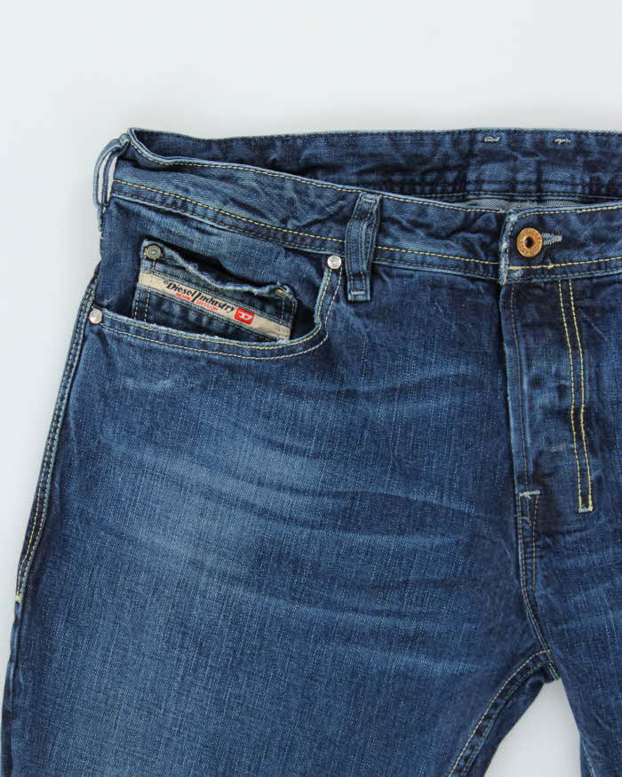Vintage Y2K 00s Diesel Low-Rise 'Zathan' Customised Flared Denim Bell Bottom Jeans - W36 L32