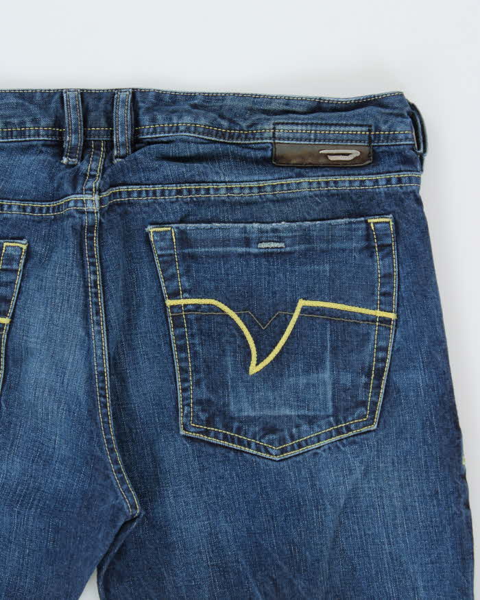 Vintage Y2K 00s Diesel Low-Rise 'Zathan' Customised Flared Denim Bell Bottom Jeans - W36 L32