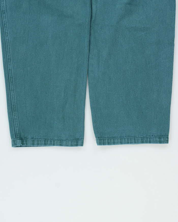 Vintage Y2K 00s Enjoi Skateboards Teal Relaxed Baggy Fit Barrel Leg Carpenter Jeans - W29 L27