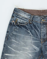 Vintage Y2k 2000s Armani Exchange Distressed Relaxed Fit Jeans - W34 L33