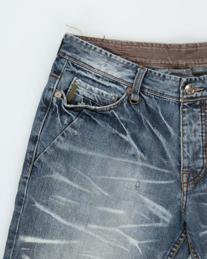Vintage Y2k 2000s Armani Exchange Distressed Relaxed Fit Jeans - W34 L33