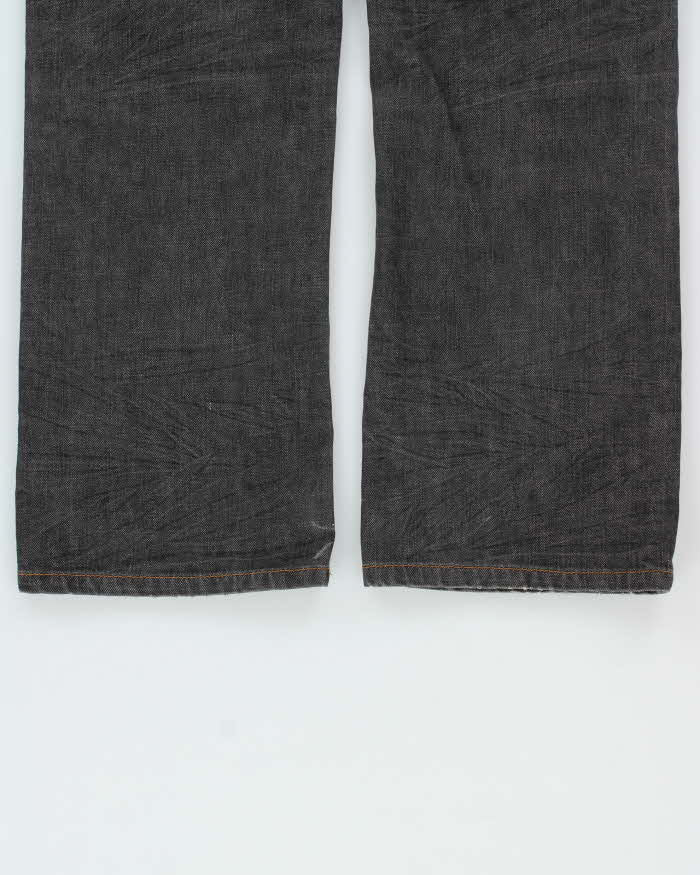 Vintage Y2K 00s Armani Exchange Mid-Rise Distressed Stone Wash Denim Bootcut Jeans - W33 L30