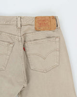 Vintage 1995 Levi's 501 Red Batwing Made In USA Khaki Straight Leg Denim Jeans - W30 L29