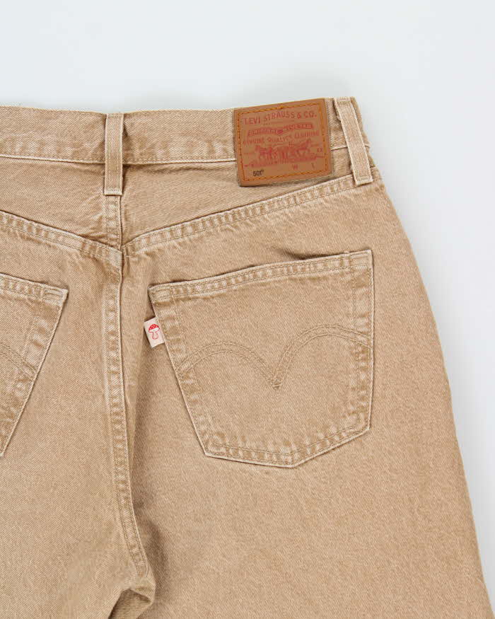 Levi's Premium 501 'Fresh Mushroom Tab' Straight Leg Tan Denim Jeans - W28 L30