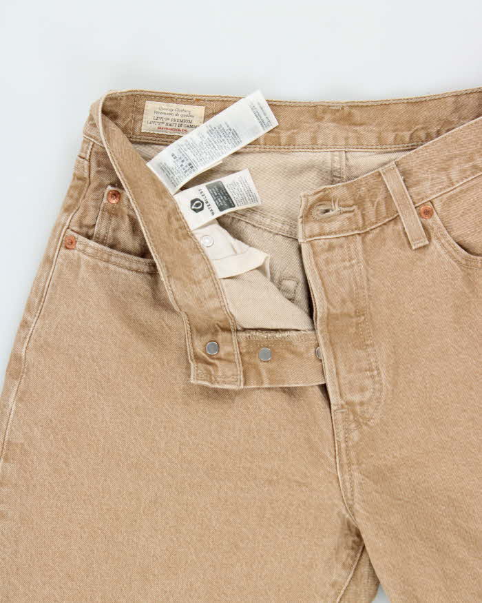 Levi's Premium 501 'Fresh Mushroom Tab' Straight Leg Tan Denim Jeans - W28 L30
