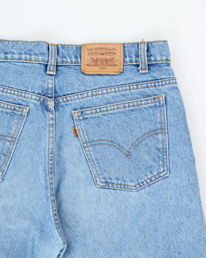 Vintage 1995 Levi's 634 Orange Tab Made In Canada Light Wash Denim Relaxed Straight Leg Jeans - W34 L34