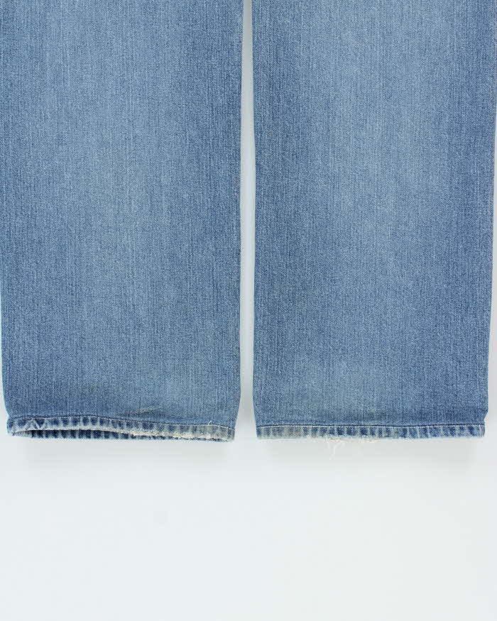 Vintage 1990s Guess Mid-Rise Light Wash Denim Wide Leg Jeans - W32 L30