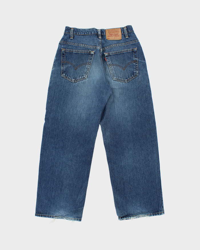Vintage 1991 Levi's 575 Batwing Made In Canada High-Rise Wide Leg Denim Jeans - W30 L28