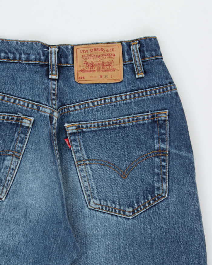 Vintage 1991 Levi's 575 Batwing Made In Canada High-Rise Wide Leg Denim Jeans - W30 L28