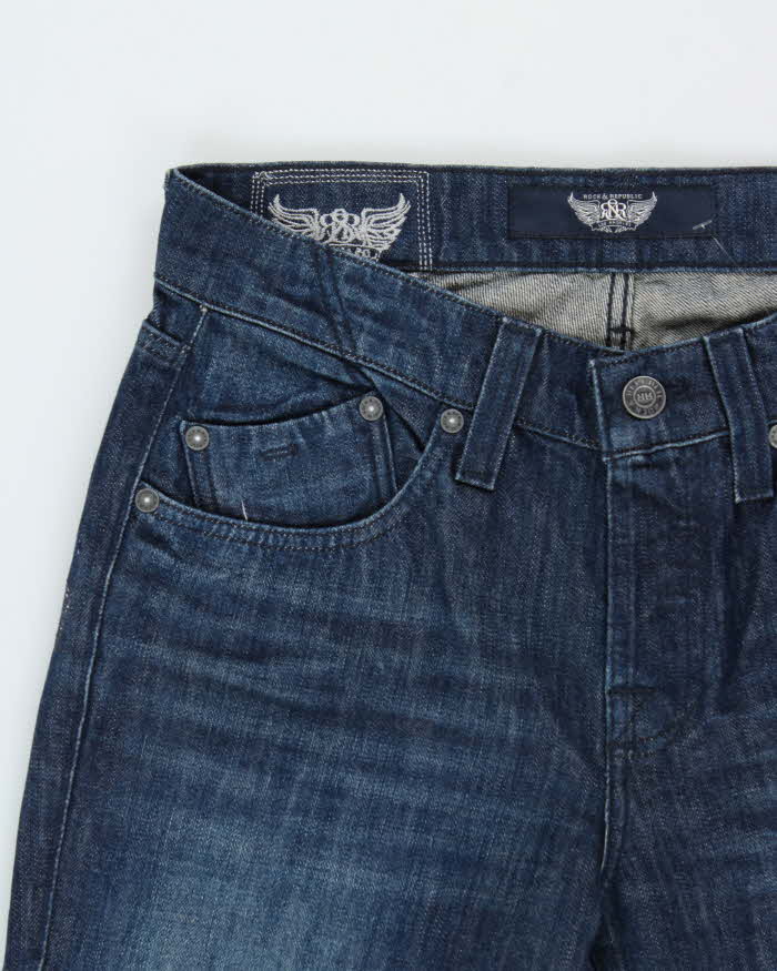 DSWT Vintage Y2K 00s Rock & Republic 'Floyd' Indigo Denim Bootcut Jeans - W32 L36
