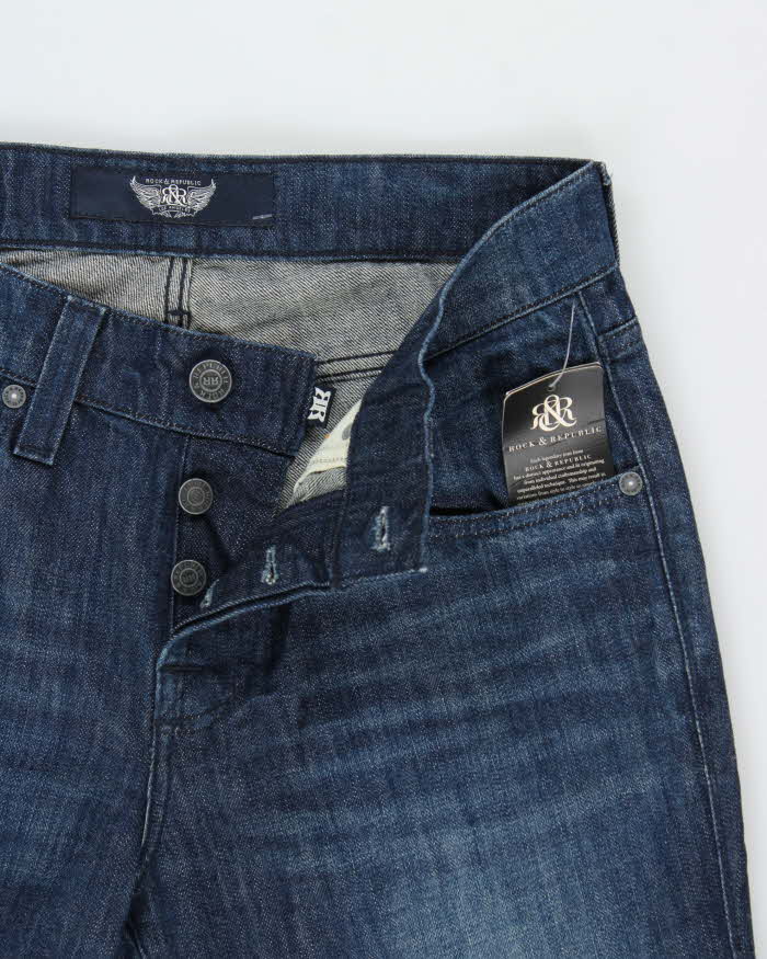 DSWT Vintage Y2K 00s Rock & Republic 'Floyd' Indigo Denim Bootcut Jeans - W32 L36