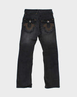 Vintage True Religion Ricky Flap Made In USA High-Rise Denim Slim Bootcut Jeans - W30 L30