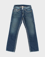 Vintage Y2K 00s True Religion Mid Rise 'Ricky' Made In USA Flap Pocket Relaxed Straight Leg Jeans - W32 L34