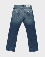 Vintage Y2K 00s True Religion Mid Rise 'Ricky' Made In USA Flap Pocket Relaxed Straight Leg Jeans - W32 L34