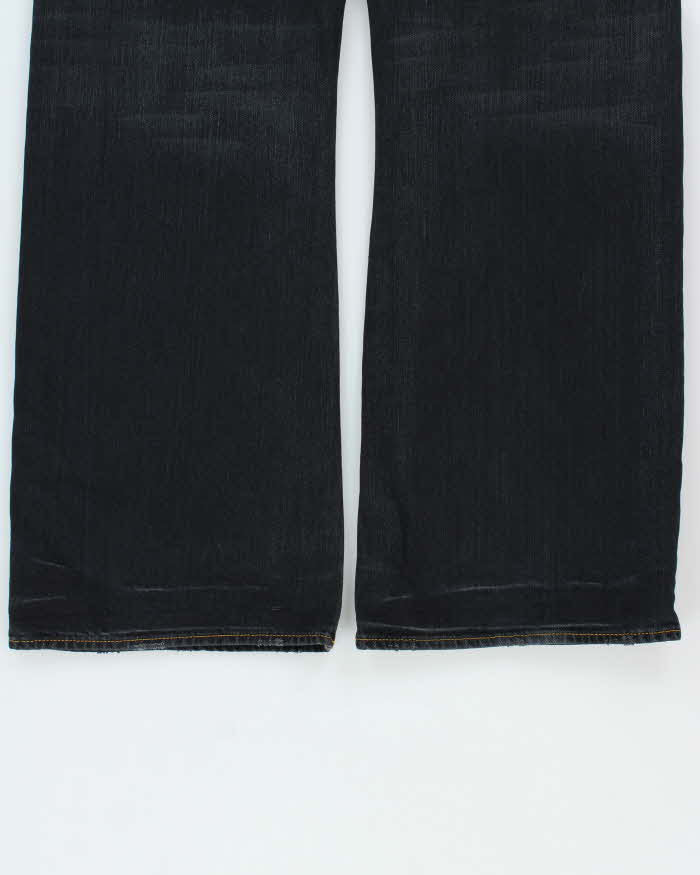 Vintage Y2K 00s Guess 'Cliff' Dark Stone Wash Denim Mid Rise Relaxed Leg Bootcut Jeans - W36 L33
