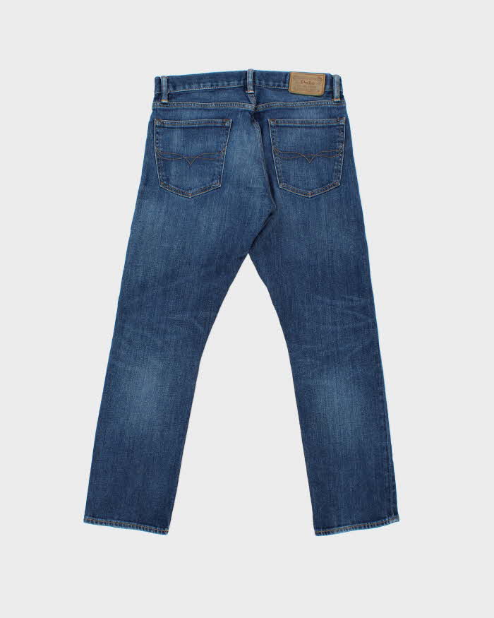 Vintage Polo Ralph Lauren Varick Slim Straight Elliot Stretch Mid Rise Denim Jeans - W32 L30